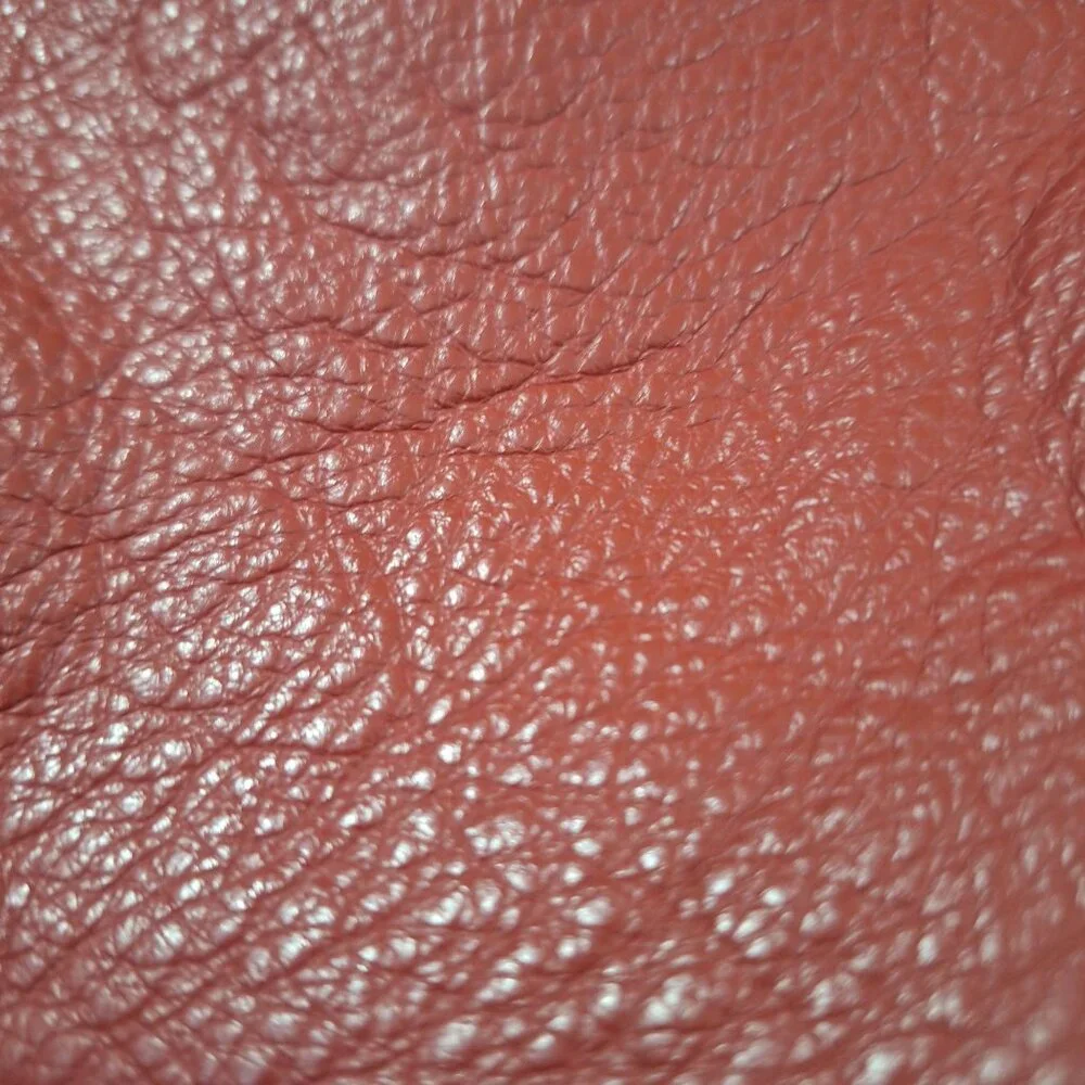 Gio red genuine leather round purse made in Itlay - Picture 6 of 6